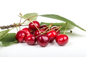 cherries on a branch